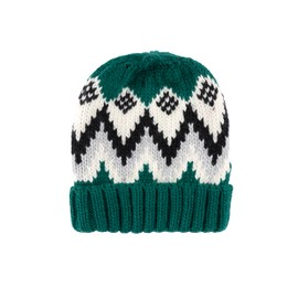 Shiraleah Andy Green Chevron Knit Beanie, Green, One Size