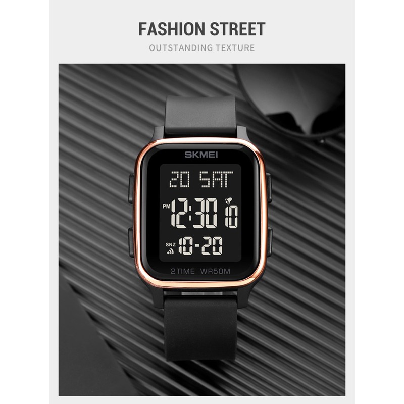 SKMEI 1858 sports watches Countdown double time watch alarm clock