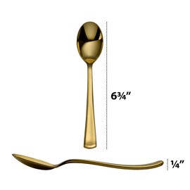 Plasticpro Disposable Heavy Duty Gold Plastic Spoons, Fancy Plastic Silverware Looks Like Real Gold Cutlery - Utensils Great for Catering Events, Restaurants, Parties and Weddings Pack of 40