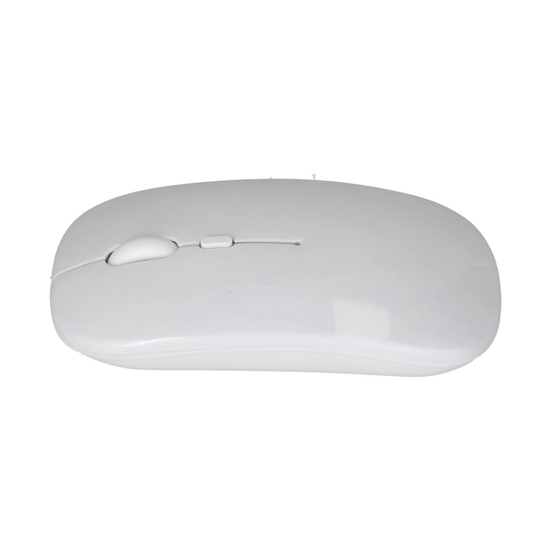 Wireless Mouse Rechargeable DualMode 2.4G Ergonomic Mute Optical Computer Accessories(White