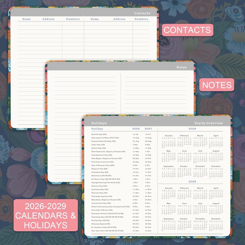 Pocket Calendar 2026-2029 - 3 Year Monthly Planner 2026-2029, Jul.