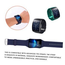 BIUDECO Navy TPE Watch Strap for Smart Watch Wrist Band Buckle Compatible Stylish and Comfortable Design for Any Occasion