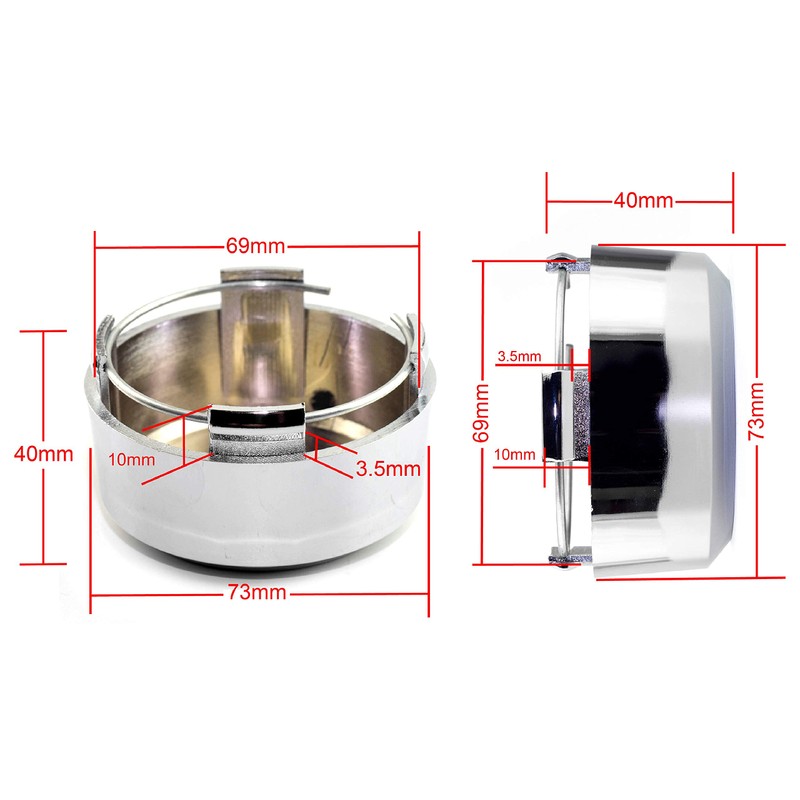 Rhinotuning Wheel Center Cap Outer Diameter 2.9 inches (73 mm)