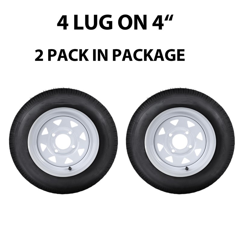 4.80-12 4.80x12 480-12 4.80-12 Trailer Tires with 12" Rims, 4