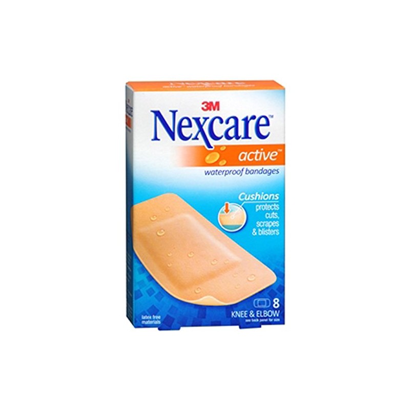 Nexcare Active Bandages, Extra Cushion, Knee & Elbow, 8 ct.