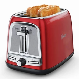 Oster® 2-Slice Toaster with Advanced Toast Technology Candy Apple Red