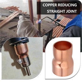 Create idea Copper Reducer Solder Connection 15 mm to 12.7 mm for Sanitary Reducer Straight Connection Pressure Fitting Pipe Connector Adapter Pack of 10