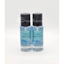 Victoria's Secret 2 Victoria’s Secret Aqua Kiss Fragrance Body Mist Spray Travel Size 2.5 fl oz