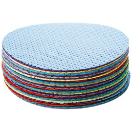 Springboard Cross Stitch Fabric Circles - 50-Pack of Binca Mesh for Sewing - 100% Cotton Embroidery Fabric for Kids - Cross Stitch Accessories - 15 cm Diameter Circles - Assorted Colours
