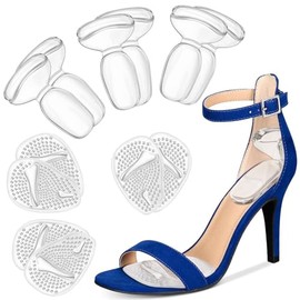 Almohadillas de Talón y Metatarsianas Adheribles para Zapatos de Mujer y Hombre VEAKAR,12 PCS Almohadillas para Zapatos,Reutilizable Plantillas para Zapatos,Antideslizante