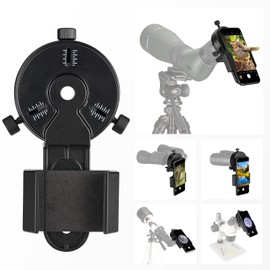 CELTICBIRD - Upgrade Smartphone Scope Adapter Spotting Scope Phone Adapter - Precision Metal Telescope Phone Mount for Spotting Scopes, Binoculars, Monocular, Telescope, Microscope