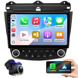 for Honda Accord7th 2003-2007 Car Radio | Wireless CarPlay Android Auto | Plug and Play | Steering Wheel Control | 5G Wi-Fi/Bluetooth 5.0 | GPS Navigation