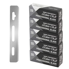 Feather Feather Artist Club Professional Razor Blades - (5 Pack of 20) - Single Straight Edge Razor Blade Refills for Shaving - For Men & Barber