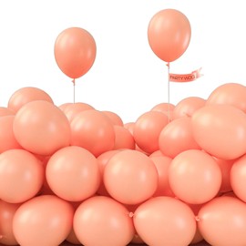 PartyWoo Peach Balloons 50 pcs 5 Inch Small Mini Pastel Light Orange Peachy Pink Latex Balloons for Wedding Baby Shower Gender Reveal Graduation Birthday Party Decorations Peach-Y21