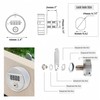 Large Combination Cabinet Cam Lock with Key,4-Dial Combi-cam Locks for