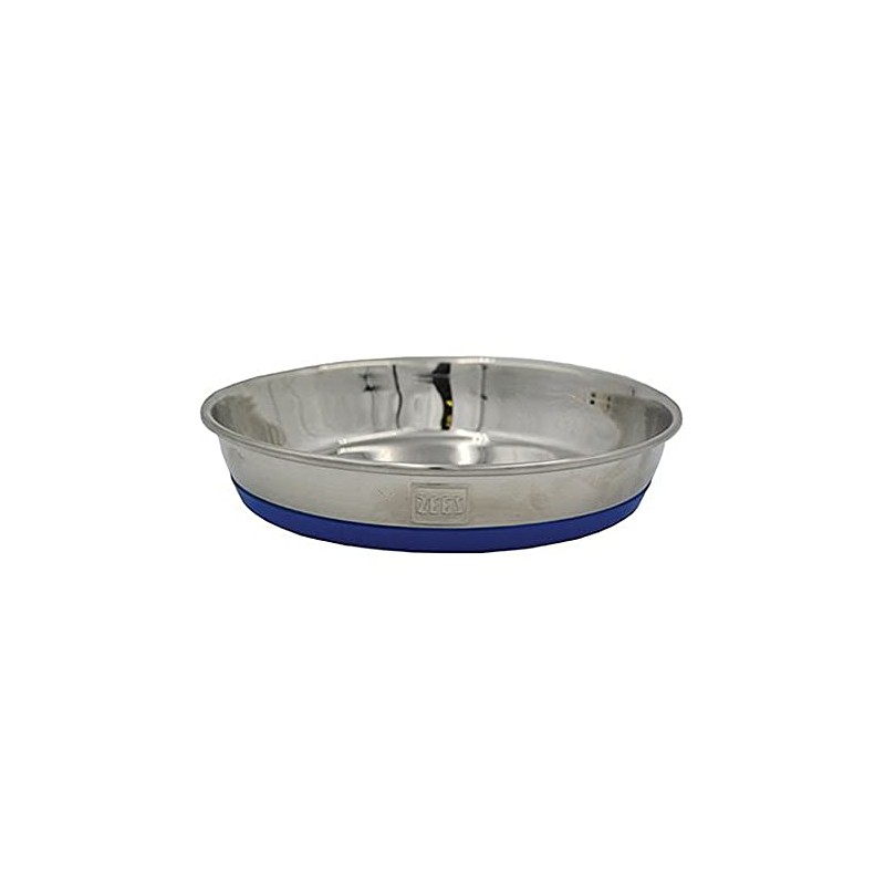 Durapet 49-7993 Premium SS Cat Bowl, Silver/Blue, 200ml