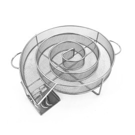 Grillfürst Cold Smoke Generator - Smoke Snail Made of Stainless Steel, Round Cold Smoke Generator for Gas and Charcoal Grill and Smoker Oven, Diameter 19.5 cm