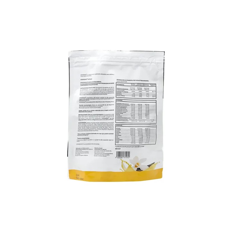Vitapromin Sabor Vainilla 400 G Vitaminas, Proteinas Y Miner