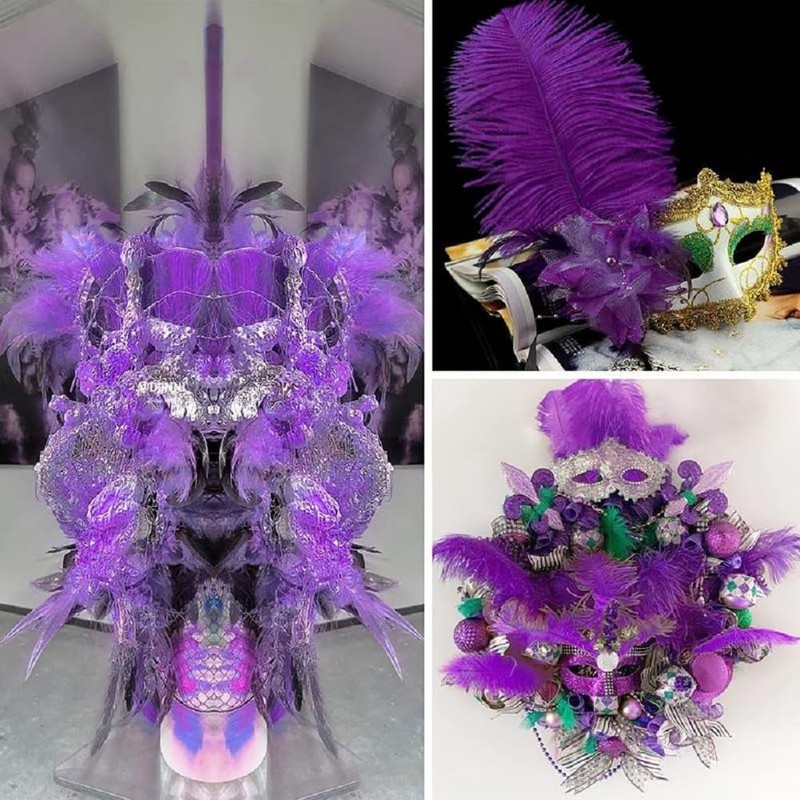 10pcs Natural Ostrich Feather Craft 16-18inch(40-45cm) Plume for Wedding Centerpieces