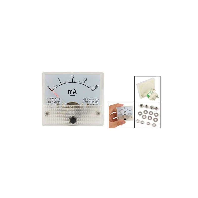 uxcell Analog Current Panel Meter DC 0-20mA 1mA Scale 85C1