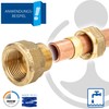 Tecuro Brass Compression Connector Female Screw with Brass Thread 18