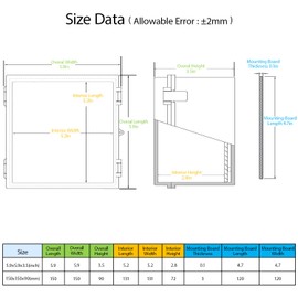 LMioEtool Junction Box, ABS Plastic IP65 Waterproof Dustproof Universal Electrical Enclosure Hinged Shell Outdoor and Indoor Usage Project Box, 5.9"x 5.9"x 3.5"(150x150x90mm), 2 Pack