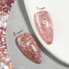 GAOY Glitter Gel Nail Polish, 16ml Pink Champagne Sparkly Gel