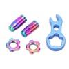 RISK 7pcs Titanium Alloy Bicycle Presta Valve Cap Strong Hardness