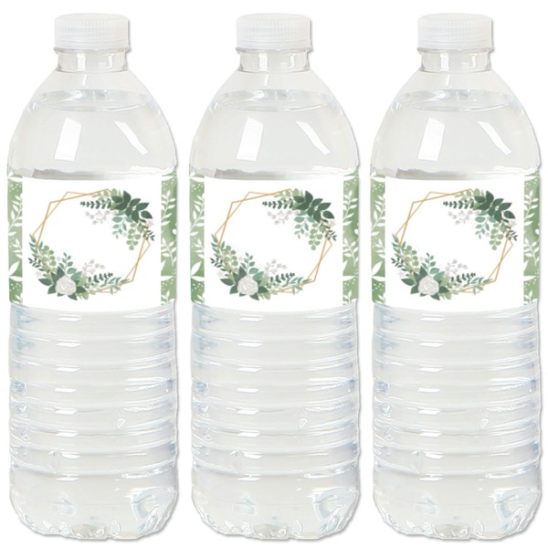 Big Dot of Happiness Boho Botanical - Greenery Party Water