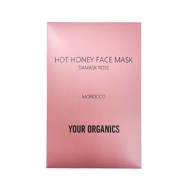Your Organics Natural Honey Face Sheet Mask Face Pack - Hot Honey Face Mask (Rose), 0.5 oz (15 g), Highly Moisturizing, Moroccan Nectarom Pure Honey & Asahi Kasei Benlise