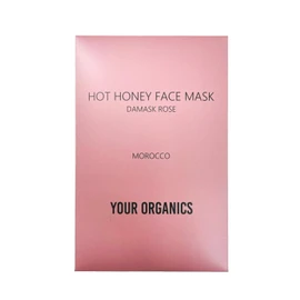 Your Organics Natural Honey Face Sheet Mask Face Pack - Hot Honey Face Mask (Rose), 0.5 oz (15 g), Highly Moisturizing, Moroccan Nectarom Pure Honey & Asahi Kasei Benlise