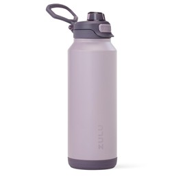 ZULU Powerfill Pro 40oz Stainless Steel Water Bottle with Quick Fill Lid, Triple Walled Vacuum Insulated Metal, Leak Proof Locking Lid, Sip and Chug, Reusable BPA Free, Amethyst