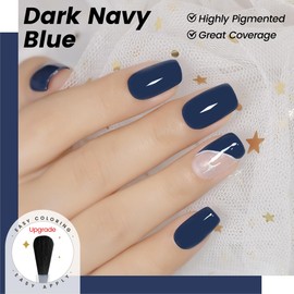 YTD Likomey Gel Nail Polish,15ml Dark Navy Blue Soak Off UV Nails Gel,Fall Winter Salon Home DIY Nail Art Manicure and Pedicure Royal Cobalt Gel Varnish,CS417