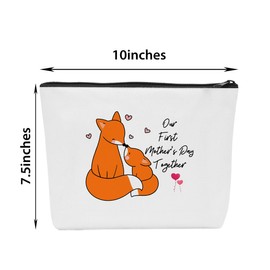 Mothers Day New Mom Gifts for New Mom Our First Mother's Day Makeup Bag Mother's Day Birthday Gifts for Mom Make Up Bags for Women Mother Moms Cosmetic Bags (1 Pcs)