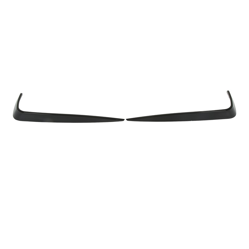 4Pcs Glossy Black Front Bumper Fog Light Eyebrow Cover Trim