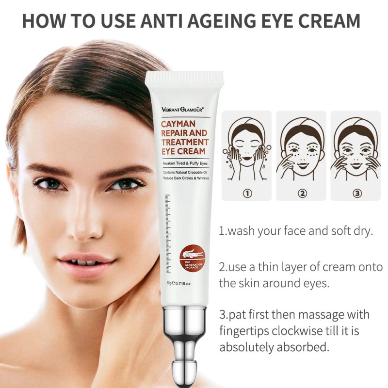 2PCS Instant Remove Dark Circles Wrinkles Face Lines Puffy Eyes