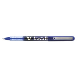 Pilot Vball Liquid Ink Pen - Fine Pen Point Type - 0.7 mm Pen Point Size - Blue Ink - Blue Barrel - 12