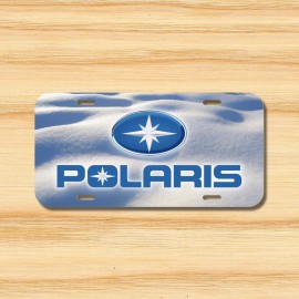 Amel Polaris Snowmobile Snow Sled Winter Vehicle License Plate Front Auto Tag NEW