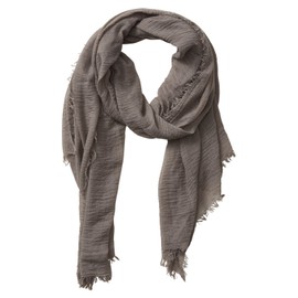 Hadley Wren Women's Classic Soft Solid Lightweight Oblong Scarf, Taupe, One Size