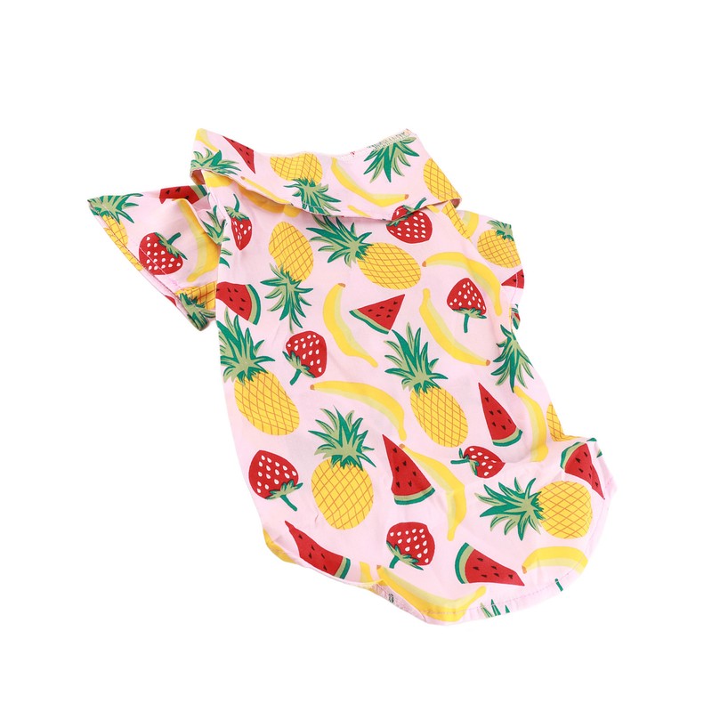 Dog Fruit Print Shirt Breathable Cool Fashionable Cute Pet Clothes