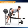 Marcy Competitor Standard Workout Bench with 80 lbs Vinyl-Coated Weight