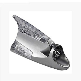 MACHSWON Car Auto Vehicle Decorative Aerial Shark Fin Type Antenna Wind Power Led Light Car Auto Top Wind Power LED Light Shark Fin Antenna Warning Flash Lamp Decor