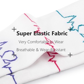 4 Pairs Compression Socks for Women & Men 15-20 mmHg is Best Athletic & Medical for Running Flight Travel Nurses (Mix -5, L-XL)