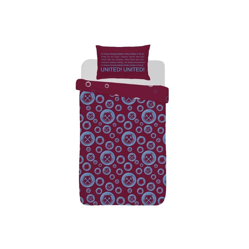 West Hams Single Duvet Cover - Blowing Baubles Bedding Set