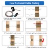 CKE 20 Pack 3/16" Invisible Cable Railing Kit, Invisible Receiver
