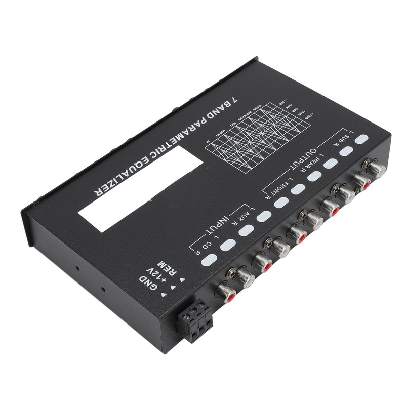 7 Band Car Audio Equalizer with Subwoofer Control, 7 EQ