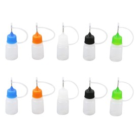 T Tulead 5ML Plastic Precision Tip Applicator Precision Tip Applicator Bottles Clear Tip Applicator 10PCS for Quilling,Craft,Painting