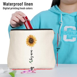 Jumkook Boy Mom Presents Sunflower Makeup Bag Mom Stuff Best Presents for Moms Mother Female Lady Mother Mommy Mama Mammy Mam Mummy Mum Appreciation Birthday Mothers Day Boy Mom Cosmetic Bag