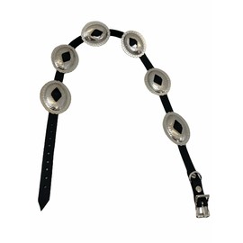 Wool Felt Top Hat Leather Concho Band Topper Mid Crown Opera Rocker Mad Hatter Classic Hat Black