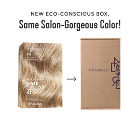 Madison Reed Radiant Hair Color Kit | 9N Medium Neutral Blonde (Nocera Blonde) for 100% Gray Hair Coverage | Salon Quality Permanent Hair Dye | PPD-Free & Ammonia-Free | (Packaging May Vary) 1 Pack